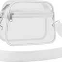 Clear Bag for Stadium Events Mini Small Clear Purse for Stadium Events (White)