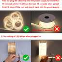 BENLUN 24V COB LED Strip Lights Outdoor Waterproof 65.6FT, 4000K Natural White Dimmable IP67 CRI 93 LED Rope Light with Power Supply for Bedroom Living Room Garden Commercial House