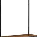 VASAGLE Hall Tree with Bench and Shoe Storage, Entryway Bench with Coat Rack Stand and Shoe Rack, 9 Movable Hooks, Top Bar, Fabric Shelves, Industrial, Rustic Brown and Black UHSR421B01