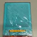 Magnetic Drawing Board for Kids & Toddlers with Beads and Magnet Stylus Pen - Magnetic Tablet Toy for Airplane & Car Ride Activities for Kids (Square Blue)