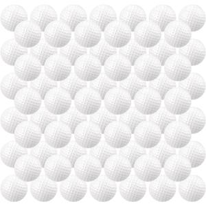 Junkin 80 Pcs Foam Golf Balls Rubber Practice Balls Realistic Feel and Flight Sport Training for Indoor or Outdoor Backyard Golf Training (White)