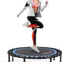 Newan 40"-48" Silent Mini Trampoline Fitness Trampoline Bungee Rebounder Jumping Cardio Trainer Workout for Adults-Max Limit 330lbs