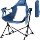 Portal Hammock Camping Chair Heavy Duty 400lbs - Breathable Mesh Outdoor Swinging Chair with Adjustable Recline & Headrest Pillow, Portable Hammock Chair for Camping Beach Sports Events, Blue