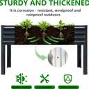 Vengarus Galvanized Raised Garden Bed Outdoor with Legs,481830in Metal Elevated Raised Planter Box for Backyard, Patio, Balcony, 300lb Capacity,Black(2PCS)