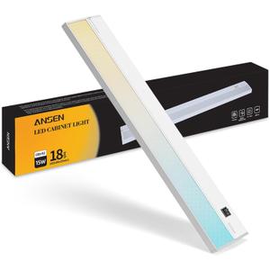 18inch 15w 998.4lm Hardwired Under Cabinet Lights, 5CCT 2700K-5000K, CRI 92+, R9 90+, UGR Lower Than 16, LED Dimmable Under Counter Lighting for Kitchen