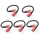 HDMI Extender 8K HDMI Extension Cable 1.5FT 5-Pack, HDMI 2.1 Male to Female Adapter Extension Cord 8K@60Hz, 4K@120Hz, 2K,3D,HDR Compatible with Roku TV Stick, HDTV, PS5/PS4, Laptop, Monitor, Projector