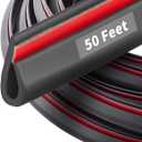 50 Feet Rubber Edge Trim Seal Strip, BISOTHAI Self-Adhesive Rubber U Channel Weather Stripping for Car Doors, Hatches, and Glass, Steel Plates, Easy Cut to Size(Black)