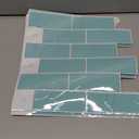 CHIHUT 16 Sheets Aqua Green Peel and Stick Backsplash for Kitchen Renter Friendly Self Adhesive Back Splash Stick on Tiles for Bathroom Shower Walls 12''x12'' 3D Marble Wall Tiles for Fireplace