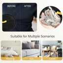 EKoo 2 Pcs Pet Hair Remover Glove-Reusable Pet Grooming Glove Electrostatic Pet Hair Removal Gloves for Removing Cat & Dog Hair from Furniture, Car Seats, Bedding, Carpets, and Clothes