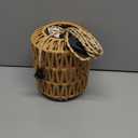 Frideko Rattan Wall Lamp with Plug in Cord Hand Woven Plug in Wall Sconces Paper Rope Wall Light Farmhouse Wall Sconce Wall Mounted Light Boho Wall Sconces Wall Lighting for Bedroom Living Room