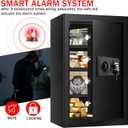 6.0 Cub Large Fireproof Safe Box for Home Use, Digital Security Safes Fireproof Waterproof with Combination Lock and 3 Removable Shelves, Anti-Theft Home Fire Safe for Document Money Valuables