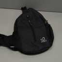 WATERFLY Crossbody Sling Backpack Sling Bag Travel Hiking Chest Bag Daypack (Black)