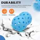 Pickleball Balls 6 Pack | 12 Pack- 40 Holes Outdoor Pickleball with Bag, Perfectly Balanced, High Bounce, Crack-ResistanceUSAPA Standard - Multiple Colors