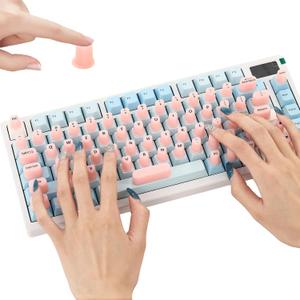 Stylish and Functional Keyboard Stickers and Cover for Long Nails  Perfect Keyboard Bubbles for Long Nails Accessories and Gifts for Office Girls, Gaming Girls(White)