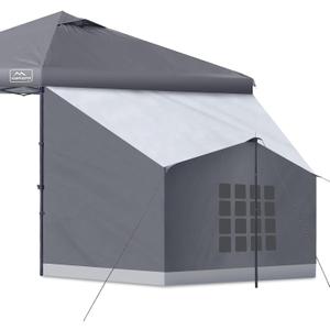KAMPKEEPER Side Tent,1/2 Person Camping Tent for 10' x 10' Pop Up Canopy, Easy Set Up Gazebo,Compatible with 10' Wide Canopy Tent