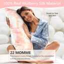MANSPHIL Boho Tie Dyed Silk Pillow Cases Queen Size, Orange Pink Printed 22 Momme Mulberry Silk Top with Satin Underside Pillowcase for Hair and Skin, Envelope Closure, 1PC