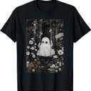 Cottagecore Ghost Swing Floral Aesthetic Halloween Spooky T-Shirt, 3 pieces
