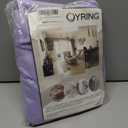 Energy Efficient Rod Pocket Curtain Valance Blackout valances for Windows for Living Room Kitchen and Bedroom Clove Purple Width 110 inch, 1 Panel