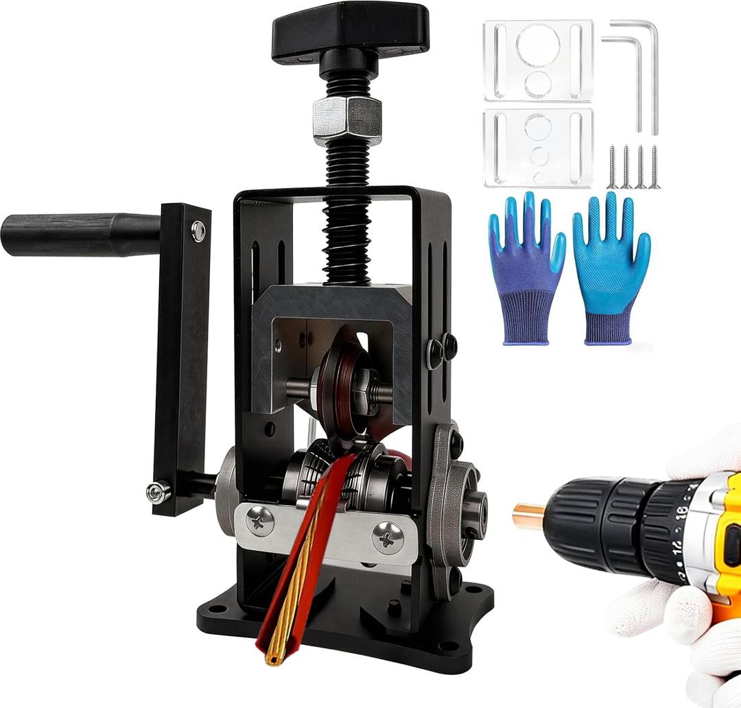 Manual Wire Stripper Machine, 0.06"-1" Wire Stripping Machine, Wire Stripping Tool for 1.5-25mm Scrap Wire Copper Wire Stripper Aluminum Alloy Frame Drill Powered Cable Stripper for DIY Cable