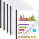 Report Covers with Sliding Bar, Clear Report Covers for A4 and Letter Size Paper, Resume Covers Presentation Folders File Document Binder for School Business, 70 Sheet Capacity