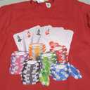 Poker Gambling Card Chips Casino Poker Holdem T-Shirt, Medium