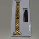 STIROLL Thin Replacement Band Compatible for Apple Watch 38mm 40mm 41mm 42mm(Series 11 10), Stainless Steel Metal Wristband Women Men for iWatch Ultra SE Series 9 8 7 6 5 4 3 2 1, Gold