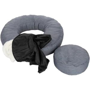 LE SURE Shown on TV Donut Medium Dog Bed - Round Cat Beds for Indoor Cats Calming Bed Gift for Pets, Cute Modern Beds, 30 Inch -  Donut Cushion Only, No Cover (Gray)