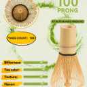 Matcha Whisk - 2-pack Bamboo matcha Whisk set, Handcrafted Traditional Japanese Chasen, 100-Prong Matcha Stirrer Wisk Mixer Brush for Authentic Matcha Tea Preparation