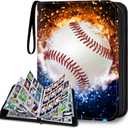 900 Pocket Baseball Card Binder with Sleeves and Protector Set for Sports Cards Collector Album
