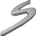 Zorratin Small Chrome "S" S Letter Rear Trunk Boot Lid Hatch Tailgate Emblem Badge for Porsche 911 Carrera 991 Panamera Boxster Macan Cayenne Turbo 2011+ 2012 2013 2015 2017 2018