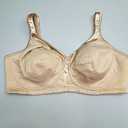 Playtex Full Coverage Bra  Wire Free Tan Satin Adjustable 480348C