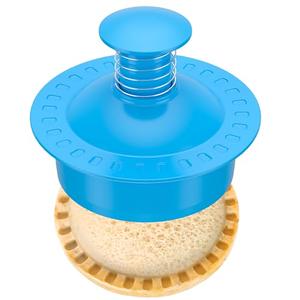 Sandwich Cutter and Sealer Round Cut and Seal Sandwich Maker, Crustless Peanut Butter & Jelly Sandwich Cookie Cutter-Blue Round, Set of 3
