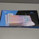 Gaming Keyboard and Mouse Combo, K1 RGB LED Backlit Wired Keyboard with 104 Key Computer PC Gaming Keyboard for PC/Laptop (Black)