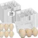 Pintuson Large 120 Pack Jumbo Egg Carton - 6 Count Duck Cartons Bulk - Exact Large Half Dozen