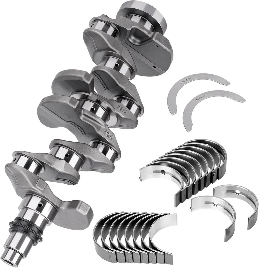 623V6-2EH00 G4NA 2.0L Engine Crankshaft Kit with Bearings Compatible with 2014-2021 Kia Soul Optima Forte Forte5/Koup Hyundai Sonata Tucson Elantra Elantra GT/Coupe Replace# 23110-2E200 23110-2E210