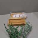 Dahey 2 Pack Wood Wall Planter Vase with Artificial Eucalyptus Farmhouse Wall Hanging Decor Pocket Planter for Indoor Fake Plants Greenery Flowers, livingroom Bedroom Kitchen Home Office Decoration (Medium, Natural)