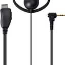 UAYESOK 2.5mm Walkie Talkie Earpiece with Mic PTT, 1 pin D Shape Headset for Motorola Talkabout T200 T200TP T260 T402 T460 T465 T600 T800 T6500 MR350R MS350R Two Way Radio(2 Pack)
