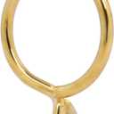 Curtain Rings with Eyelet, Metal Ring for Curtain Hook Pins 15Pcs - Gold