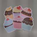 18 Packs Cute Self Sticky Notes Cupcake Shaped Sticky Notes Kawaii Notepads for School Classroom Quote Wall Home Office Students Girly Office Supplies Girl Party Favors Gifts Bookmarks, 6 Styles