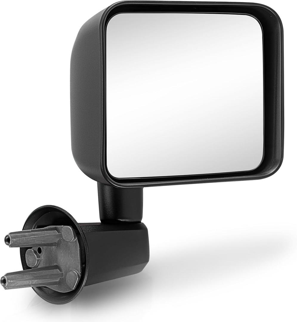 PZ Passenger Side Door Mirror Compatible with Jeep Wrangler JK 2007-2017