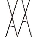 Household Essentials Valet Folding Clothes Rack, Strong Metal X-Frame, Chic Design, Great for Guest and Dressing Rooms, Portable and Easy to Use, Folds Flat, Antique Bronze
