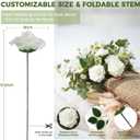 Artificial Flowers Foam Fake Roses 25pcs Series Purple Colors Roses with Stems for Home Decor DIY Wedding Bouquets Party Bridal Shower Centerpieces Faux Flower Arrangements Tables Decorations