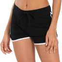 Women's Dolphin Shorts Retro Running Athletic Gym Track Shorts, Large