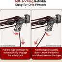 Truck Cap Hoist System for Garage Ceiling 250 lb, Smart 4-Point Self-Leveling Garage Hoist with 8:1 Pulley Lift System, Easy One-Person Overhead Garage Storage Lift for Truck Topper Rack