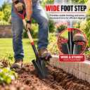 Spade Shovel,Transplanting Spade，Drain Spade,Spade Shovels for Digging,Sharp Shooter Shovel or Spade,45Inch,Steel D-Grip,Wooden Handle
