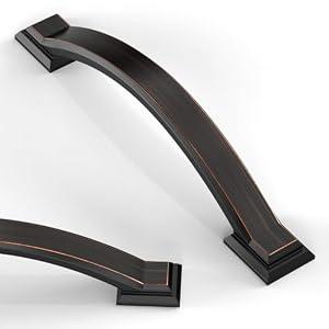 Asimerdeco 10 Pack Oil Rubbed Bronze Cabinet Pulls 3.75 Inch(96mm) Kitchen Cabinet Handles Solid Zinc Alloy Cabinet Hardware Drawer Pulls
