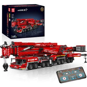 Mould King 17008 Technology Crane Building Set, Large Heavy Duty Crane Truck Building Kits with 20 Motors, APP Programmable Construction Vehicle Model Kit for Adult(8506+ PCS)