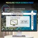 Peslv [2-Pack] 24 Inch Privacy Screen for Computer Monitor 16:9 Aspect Ratio, Eye Protection Anti Blue Light Glare Shield, 24inch Removable Black Blackout Anti Spy Desktop Security Private Filter