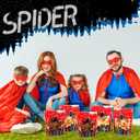 Teenyyou 50 Pcs Spider Party Favors Bags Stand up Spiderweb Pouch Treat Gift Bags with Transparent Window for Cookie Candy Goodies for Halloween Party Supplies, 8 x 6.5 x 2.5 Inch