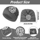 Ouligay 2PCS Cold Cap for Chemotherapy Patients Soft Cancer Headwear for Women Chemo Elastic Turban Beanie Head Scarf Skull Cover Cap for Cancer Patient with Hair Loss Gift for Christmas (Black), One Size